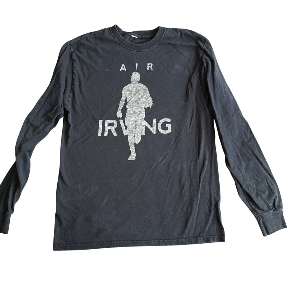 Nike Air Irving Graphic Long Sleeve Tee Black Cotton Mens Size L